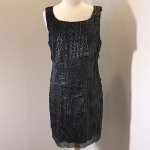 Connected Apparel Sleeveless Pullover Tiered Dress